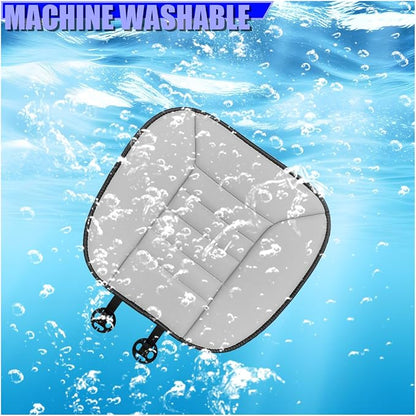 Craedli Car Seat Cushion Pad, Memory Foam Automotive Seats Cushion with Non-Slip Silicone Bottom, Comfort Breathable Pain Relief Vehicle Seat Protector for Home and Office Chairs (Gray)