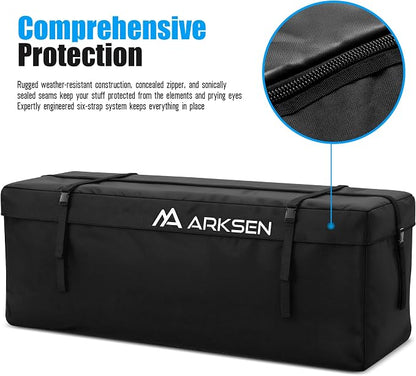 ARKSEN 58'' x 20.5'' x 24'' Waterproof Cargo Carrier Bag,Soft Sided Weather Resistant Luggage & Camping Gear Storage, Fits 60 Inch Hitch Mounted Baskets for Car, Truck, SUV, RV or Van