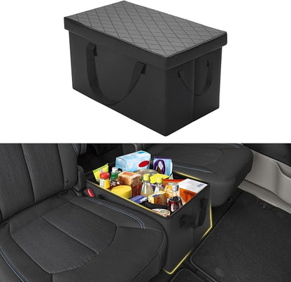 Mixsuper Liner Car Seat Organizer for Chrysler Pacifica 2017-2025 2026, Console Organizer Backseat Box for Pacifica, Dog Toy Box Storage Bin Kids Toys Baby Supplies Travel Accessories