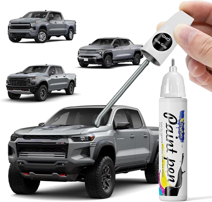 GNO/WA633D Slate Gray Touch Up Paint Compatible with Chevrolet, DIY Car Paint Scratch Repair, Automotive Paints, Quick & Easy Fix Scratch Repair for Chevy Silverado/Bolt