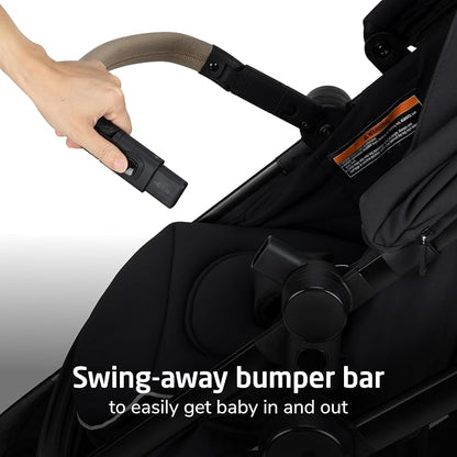 Maxi-Cosi Zelia Pro 5-in-1 Travel System with Mico Pro Infant Car Seat and Baby Stroller Combo, Reversible Seat, Large Wheels, Adjustable Handle, Newborn to Toddler, Lightweight, Caspian Caviar