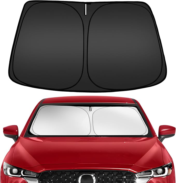 ARISMOTOR Windshield Sun Shade for Mazda CX5 2017-2025 2026, Custom Fit Foldable Front Window Sunshade Sun Visor Protector, Block UV Rays Keep Your Car Cooler