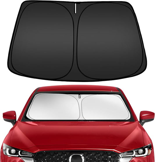 ARISMOTOR Windshield Sun Shade for Mazda CX5 2017-2025 2026, Custom Fit Foldable Front Window Sunshade Sun Visor Protector, Block UV Rays Keep Your Car Cooler