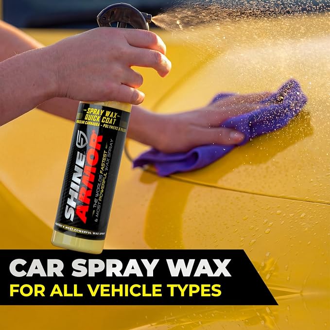 Car Spray Wax for Car Detailing - Quick and Easy Carnauba Liquid Car Wax Spray for Instant Gloss and Protection - Multi Surface Premium Brazilian Carnauba Car Wax Polish for All Vehicle Types