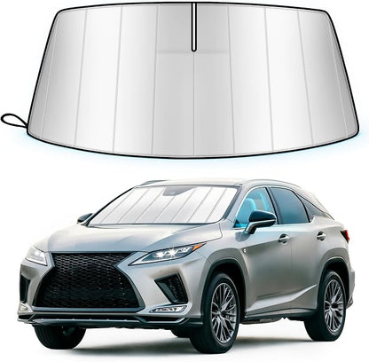 Windshield Sun Shade for Le-xus RX RX350/RX450h 2016-2022, RX350L/RX450hL 2018-2022, Custom Fit Folding Design Front Window Sunshade Sun Visor Shield Accessories Blocks UV Rays