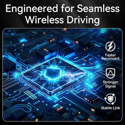 2026 Wireless CarPlay Adapter for iPhone & Android Auto, Mini Wired to Wireless Apple CarPlay Adapter, Plug & Play, Seamless Reconnection, Compatible for iPhone iOS 10+ Android 11+