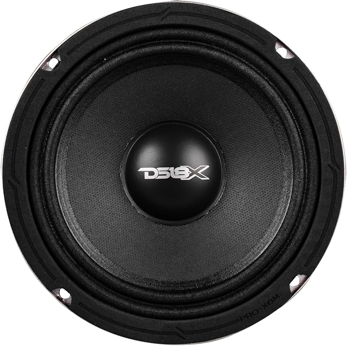 DS18 PRO-X6M Loudspeaker - 6.5", Midrange, Red Aluminum Bullet, 450W Max, 225W RMS, 8 Ohms - Premium Quality Audio Door Speakers for Car or Truck Stereo Sound System (1 Speaker), Classic
