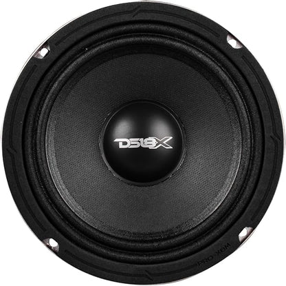 DS18 PRO-X6M Loudspeaker - 6.5", Midrange, Red Aluminum Bullet, 450W Max, 225W RMS, 8 Ohms - Premium Quality Audio Door Speakers for Car or Truck Stereo Sound System (1 Speaker), Classic