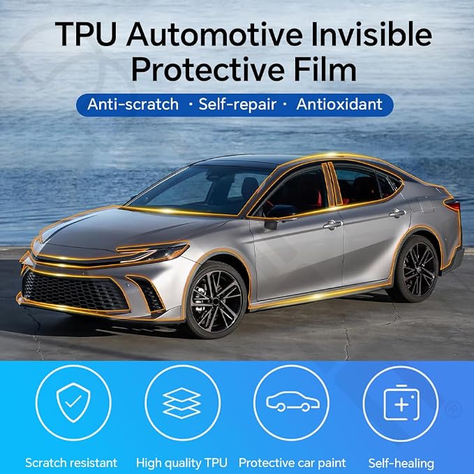TPU Rearview Car Film for Toyota Camry SE XSE 2025-2026,PPF Protective Film Transparent Vinyl Wrap,Pre-Cut Paint Protection Clear Anti-Scratch Car Wrap Car Accessories
