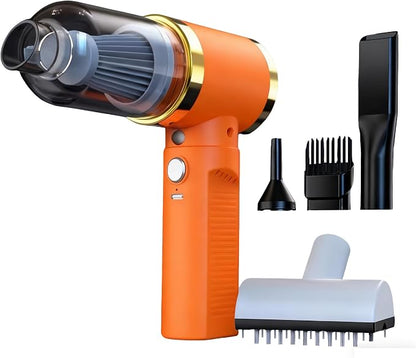 Car Vacuum Portable Cordless,Car Vacuum Cleaner high Power, Home Handheld Vacuum 30Mins with Battery,Portable Vacuum Cordless 5000mAh,Small Vacuum for Car, Home, Pet Cleaning,Office.(Orange)