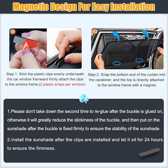 XCBYT Car Window Shades for 2019-2024 Forester - 4PCS Side Window Sun Shades with Breathable Mesh, Magnetic Car Window Covers for Baby & Privacy, UV Protection & Heat Insulation