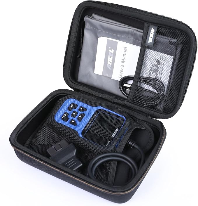 ANCEL Large Protective Case for OBD2 Scanner and Code Reader, Diagnostic Scan Tool Battery Tester, Storage Box (L) Compatible with ANCEL Products