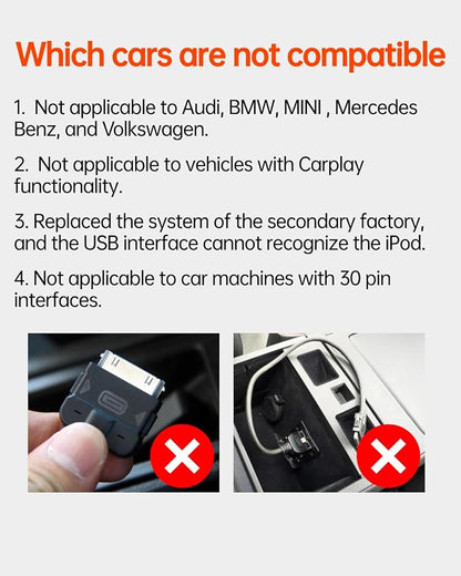 USB Bluetooth 5.3 Car Adapter Compatible for Lexus,Toyota,Opel,Saab,Pioneer Radio and Clarion Radio iPod iPhone Music Interface Connector