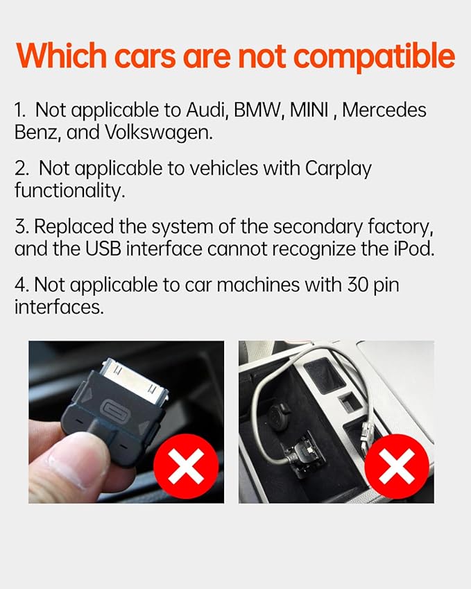 USB Bluetooth 5.3 Car Adapter Compatible for Volvo XC90, XC60, XC40, S60, S80, S90, V90 iPod iPhone Music Interface Connector