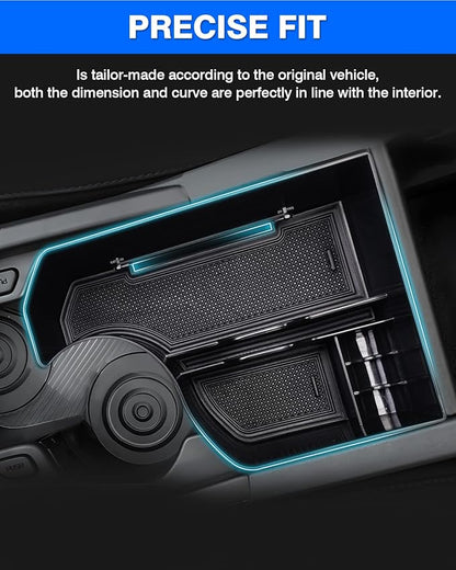Autorder Center Console Organizer for 2023 2024 2025 2026 Kia NIRO Accessories Gear Shift Storage Box Gear Shifter Insert Tray with Black Mats