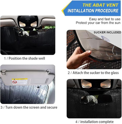 Windshield Sun Shade Horses Run Front Window Block UV Shades Visor Reflective Retractable for Car SUV Trucks
