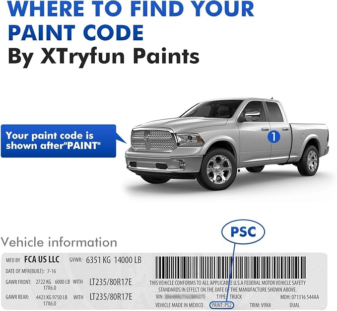 PB7/WB7 Patriot Blue Touch Up Paint for Dodge, DIY Car Paint Scratch Repair Kit, Automotive Paints, Quick & Easy Fix Scratch Repair Compatible with RAM/Durango/Caravan/Neon