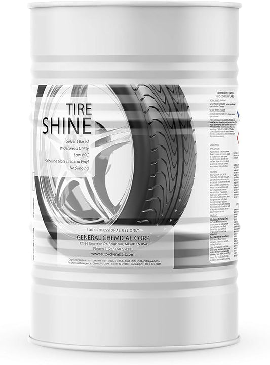 AutoGeneral Tire Shine & Cleaner - Solvent-Based - High-Gloss Tire Dressing - Protects Against Cracking, Fading & UV Effects - Industrial Strength - 55Gal