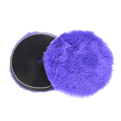 2Pcs 6" /150mm Wool Cutting Pads, Wool Polishing Pads, Wool Buffing and Polishing Pad Set, Purple, for Car Polishing