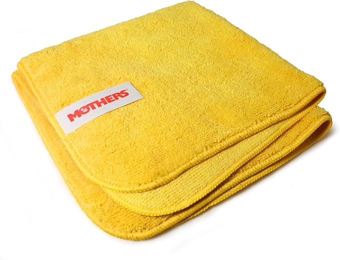 Mothers Professional Grade Premium Microfiber Towels, 12-Pack, 16”x16” — Dual-Nap, 400 GSM, Lint-Free, Clear Coat Safe, Ultra-Soft & Absorbent for Wax, Polish, Detailers, Glass & Interior (90-90004)