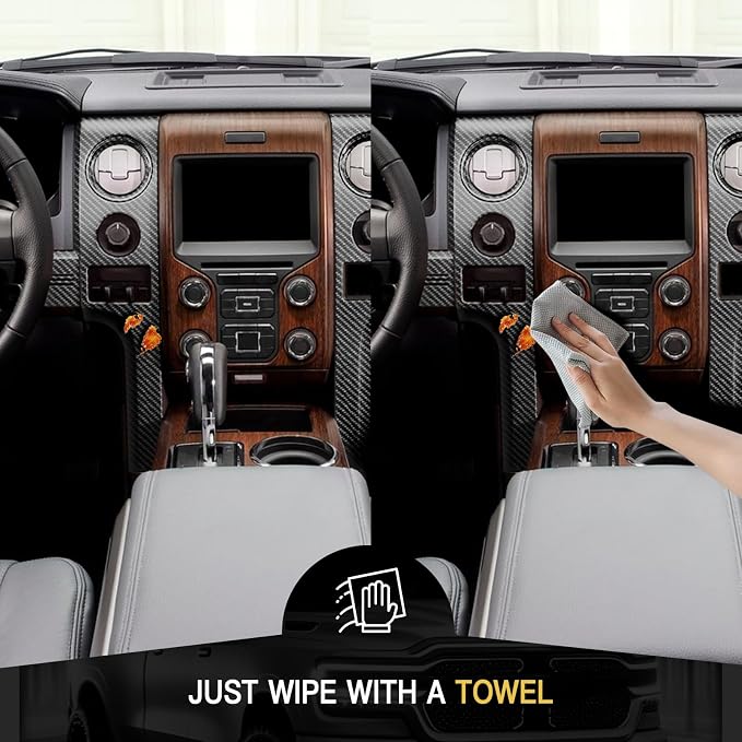 GearUp Dashboard Console Cover Trim Compatible with Ford F150 2009-2014 Dashboard Panel Cover Trim & Headlight Switch Bezel Cover Trim