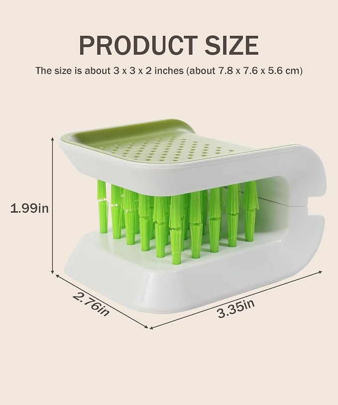bylikeho Car Cleaning Brush, U-Shaped Washing Tool, Non-Slip Brush Cleaner, Double Sided Bristle Scrubber for Seat Belt, Truck Interior