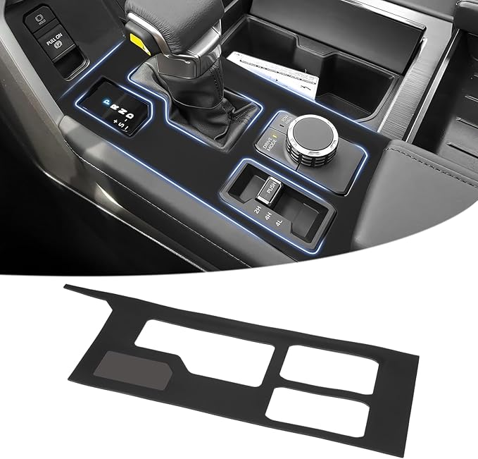 Autorder Central Control Gear Shift Panel Trim Cover for 2022 2023 2024 2025 2026 Toyota Tundra/Sequoia Accessories,Silicone Dashboard Gear Shift Cover Panel for Scratch & Dust Resistant - Black