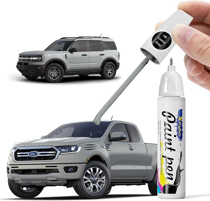 NE Cactus Gray Touch Up Paint Compatible with Ford, DIY Car Paint Scratch Repair, Automotive Paints, Quick & Easy Fix Scratch Repair for Bronco/Ranger/Maverick