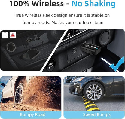 C5 2-in-1 Wireless CarPlay & Android Auto Adapter – Converts Factory Wired Connection to Wireless for Cars 2016+, Mini Plug & Play Car Play Dongle, OTA Update, USB C Cable, for iPhone & Android Phones