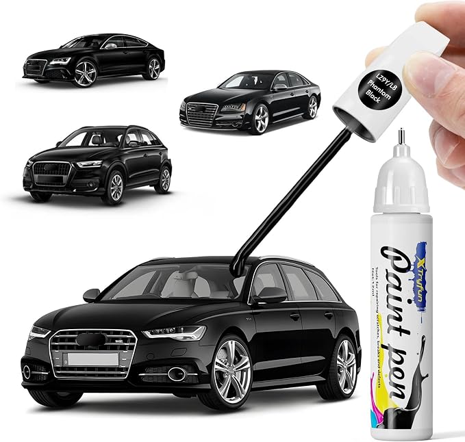 LZ9Y Phantom Black Touch Up Paint Compatible with Audi, DIY Car Paint Scratch Repair, Quick & Easy Fix Automotive Scratch Repair for Q5/Q7/A3/A4/A5/A6/A7/A8/S4/S5/S8/SQ4/TT