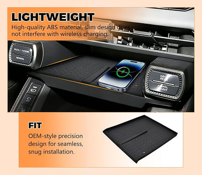 6PCS for Toyota RAV4 2026 Accessories (LE/SE/XLE/Woodland/XSE) 3 PCS Center Console Organizer Sets Wireless Charging Mat Front Center Console Mat and Cup Holder Insert for Toyota RAV4 2026+