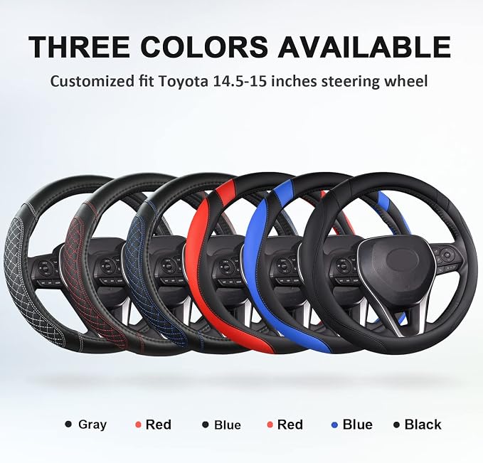West Llama Customized Auto Car Steering Wheel Cover for Toyota (Black)