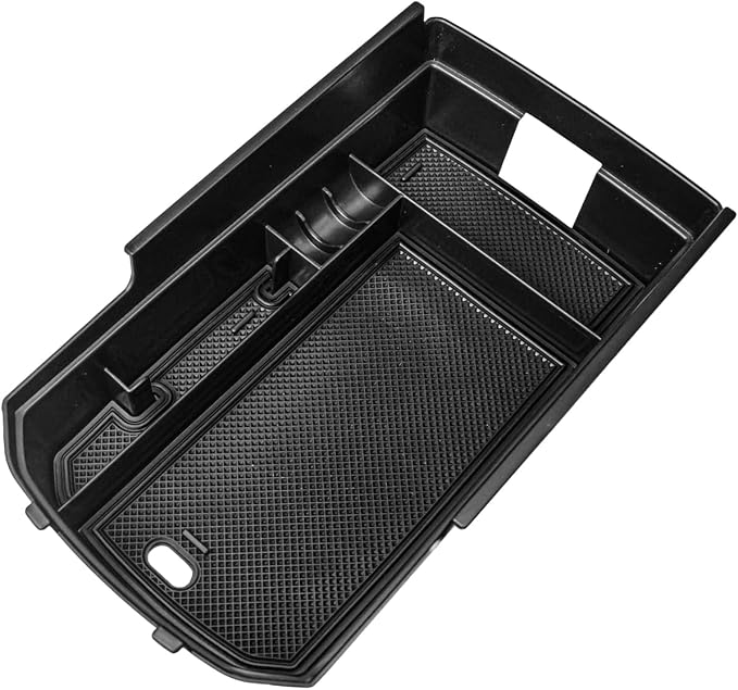 HGWEI Center Console Organizer Compatible with GMC Terrain 2018-2024 Interior Accessories Terrain SL/SLE/SLT/AT4/Denali Middle Insert Tray Armrest Storage Box with Coin Holder (NOT FOR 2025-2026)Black
