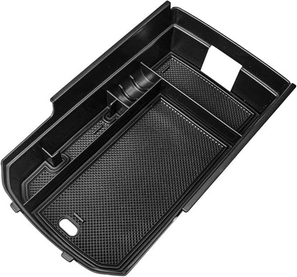 HGWEI Center Console Organizer Compatible with GMC Terrain 2018-2024 Interior Accessories Terrain SL/SLE/SLT/AT4/Denali Middle Insert Tray Armrest Storage Box with Coin Holder (NOT FOR 2025-2026)Black