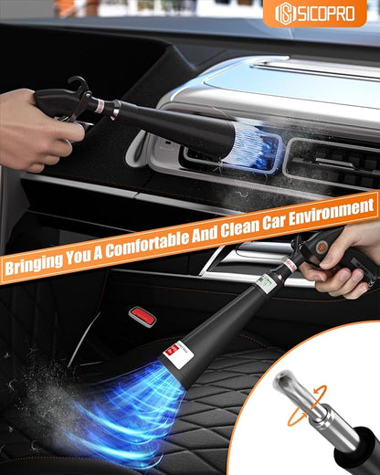 Car Cleaning Gun, Air Blower Gun Car Detailing Tools, Air Compressor Accessories, Air Blaster Gun, 2 Set Nozzle Accessories, Quickly Blowing Out Dirt and DustWorking with Air