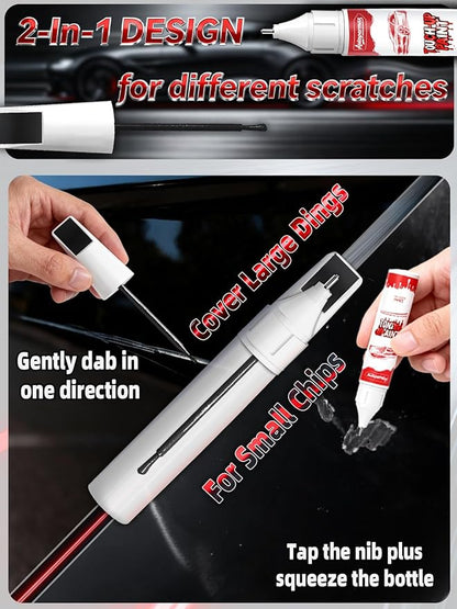 GWP Glacial White Pearl Tricoat Car Touch Up Paint for Kia, Color Accurate Two-In-One Car Paint Scratch Repair Pen, Professional Scratch Remover for Vehicles Chips and Nicks Scuff