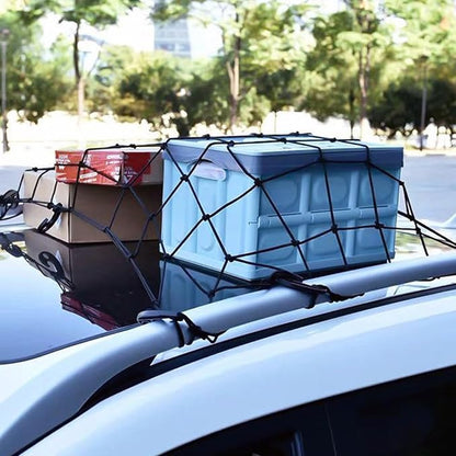 3' x 4' Cargo Net Stretches to 6' x 8', Heavy Duty Cargo Netting for Pickup Truck Bed, Roof Rack Net with Hooks Carabiners