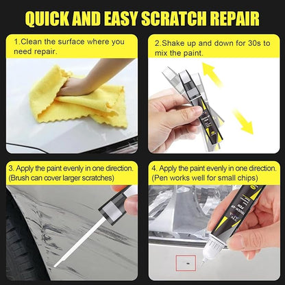 XNA Car Touch Up Paint (Cypress Gray(GBD/WA229K)) for Chevrolet, 2 in 1 Car Scratch Remover with Pen Tip and Brush, Exact Color-Matched for Car Paint Scratch Repair, Quick & Easy Fix