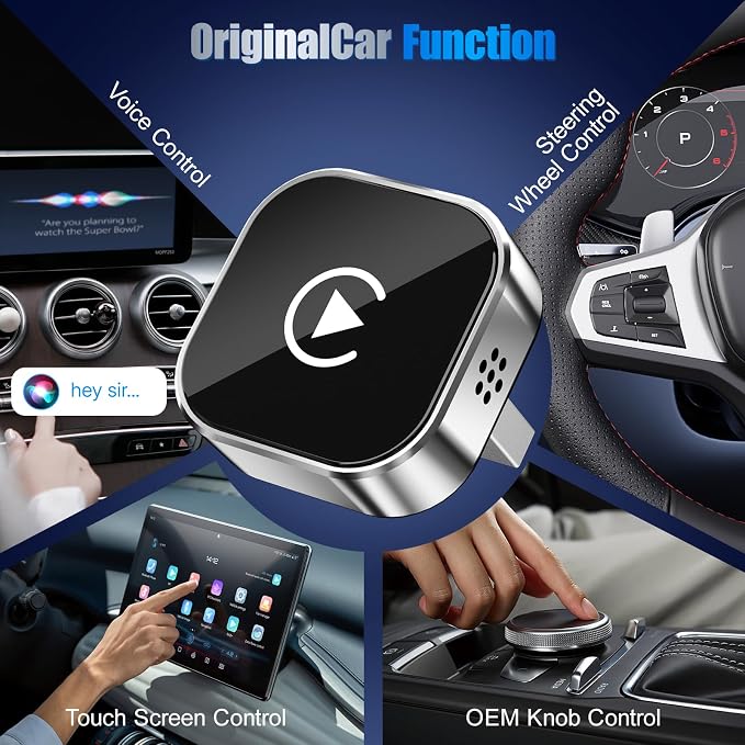 2026 Wireless Car Adapter - Universal Smart Screen Converter, USB-C/Type-C,Plug & Play, Zero Delay Needs Built-in Vehicle System (Silver)