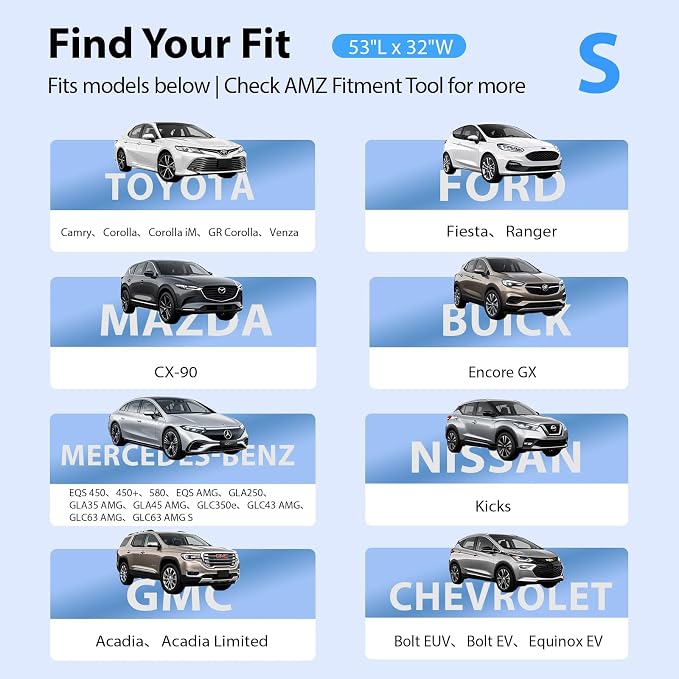 Car Windshield Sun Shade Umbrella [2026 Ice Shield] Custom Fit: Toyota Camry, Corolla, Ford Ranger, GMC-Acadia, Nissan-Kicks, Mazda-CX-90, Buick-Encore GX & More Sedan/Pickup Car Accessories