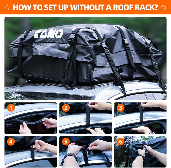 TANX 51" x 36" x 5" Roof Rack Cargo Carrier Basket with Waterproof Bag, Rooftop Cargo Carrier with Cargo Net & Ratchet Straps, Heavy Duty Roof Basket for SUV Truck, Hitch Cargo Carrier