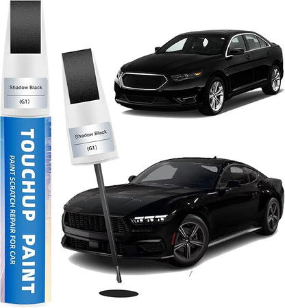 Shadow Black(G1) Touch Up Paint Compatible with Ford 2-in-1 Car Scratch Repair Pen for Rock Chips, Door Scratches&Paint Nicks Exact Color Match Quick Dry DIY Fix for F-150 Explorer