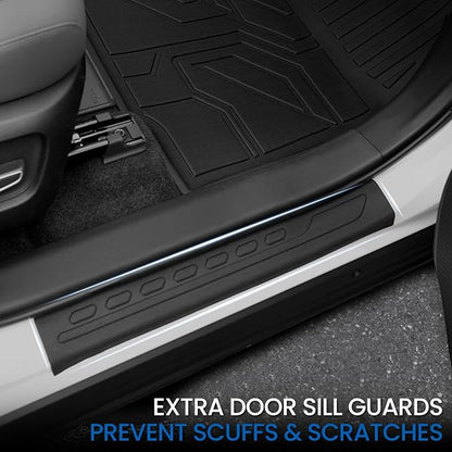 Floor Mats Set for 2026 Toyota RAV4 Hybrid, All Weather TPE Floor Liners Backrest Mat Trunk Mat Cargo Liner Door Sill Guards Accessories(Not Fit PHEV or Subwoofer Models)