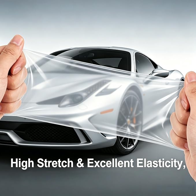 Matte Clear 7.5mil TPU Paint Protection Film for Cars & Motorcycles, Heat self-Healing, self-Adhesive Bubble-Free roll, Suitable for DIY Decoration (1ft x 5ft)