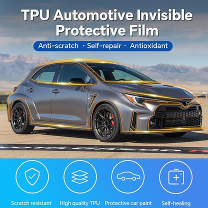 for Toyota Corolla GR 2023-2024 TPU Clear 9Mil Pre-Cut Paint Protection Film Car Vinyl Wrap,PPF Transparent Protective Anti-Scratch Self Adhesive Waterproof Car Wrap Film,for Hood Film