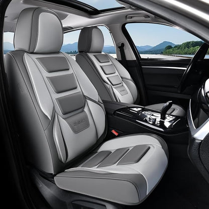 Coverado Car Seat Covers, Front Covers for Cars, Car Seat Cover Front Seats, Car Seat Protector Waterproof, Leather Car Seat Cushion, Universal Interior Covers Seat Protectors for Most Cars