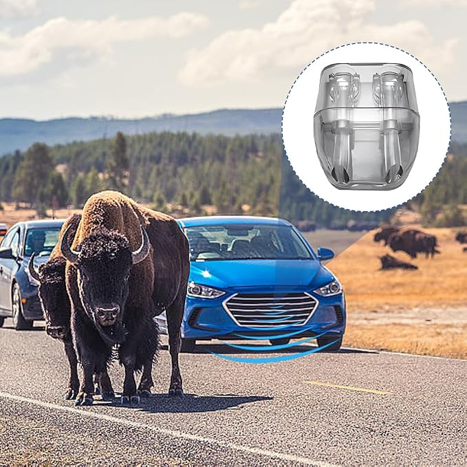 6 Pack Car Deer Warning Whistle Devices, ABS Self-Adhesive Automotive Deer Whistles for Car, Deers Alarm Road Safet-y Horn Device Animal Alert Whistle for Vehicles, Motorcycles(COLOR:Transparent)