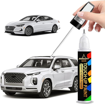 Hyper White(WC9) Touch Up Paint For Hyundai Exact Match-Chips and Nicks 2 in 1 Car Paint Pen Scratch Rapair for Accent/Creta/Elantra/TUCSON/SANTA