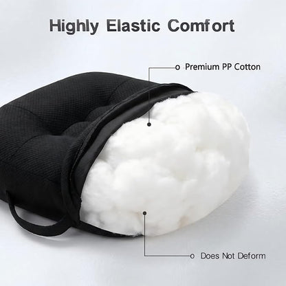 WSGJHB Office Chair Cushion Pillow Adult Car Booster Seat Cushions for Short People Effectively Increase Field of View Lower Back Fatigue Relief, for Cars Office Home Anti-Slip 18x18x4.7 inch Black