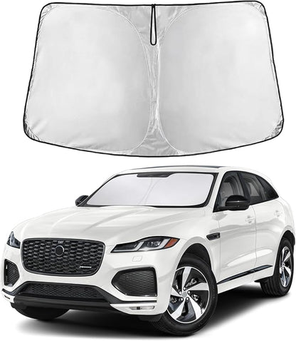EcoNour Windshield Sunshade Compatible for Jaguar F-Pace 2016-2023 2024 2025, Sun Visor for Front Windshield & Window Sun Shade Cover, UV Heat Blocker & Protector, Car Accessories